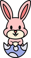 easter bunny in easter egg