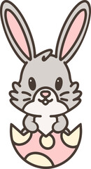 easter bunny in easter egg