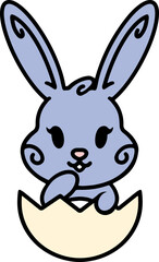 easter bunny in easter egg