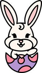 easter bunny in easter egg