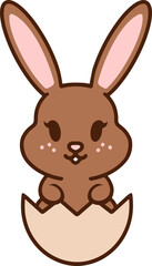 easter bunny in easter egg