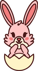 easter bunny in easter egg