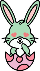 easter bunny in easter egg