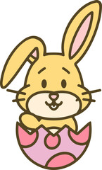 Fototapeta premium easter bunny in easter egg