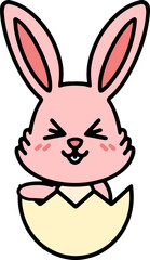 easter bunny in easter egg graphic