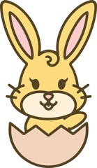 easter bunny in easter egg graphic