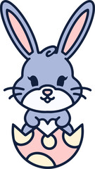 cute easter bunny cartoon