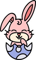 cute easter bunny cartoon