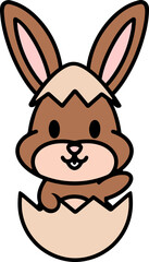Fototapeta premium cute easter bunny cartoon
