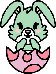 cute easter bunny cartoon