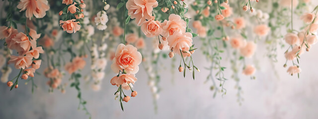 hanging floral photo backdrop hd photo    in