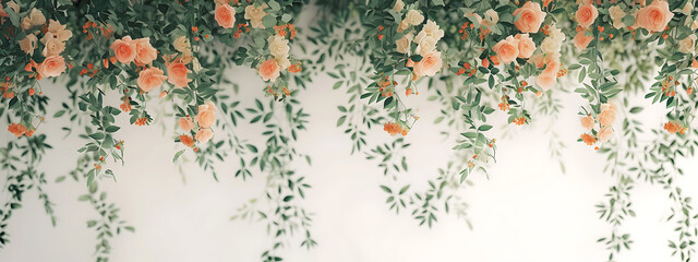 hanging floral photo backdrop hd photo    in