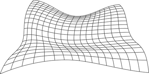 Vector grid distorted. Vector illustration - 731205812