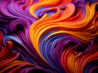 Obraz premium Swirling Dance of Vivid Colors Abstract Art created with Generative AI technology