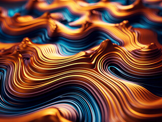 Swirling Dance of Vivid Colors Abstract Art created with Generative AI technology