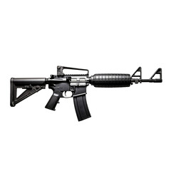 M240 machine gun isolated on transparent background