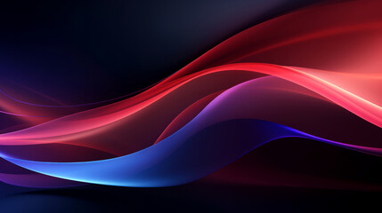 A blend of flowing waves in vibrant shades of blue, red, and purple against a dark backdrop, movement and elegance ideal for backgrounds, wallpapers, or any design needing a touch of modern aesthetic