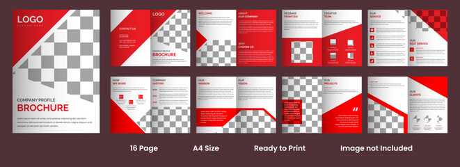 Vector corporate company profile brochure template design