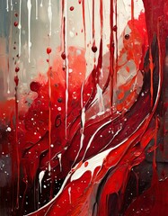 abstract red background with paint