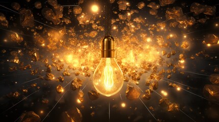 bulb explosion background