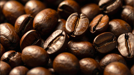 Fototapeta premium close-up photo of coffee beans