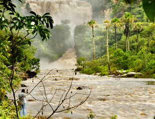 The Salto of Corumba is the principal waterfall in the Corumba Park, with 50 meters high, derived...