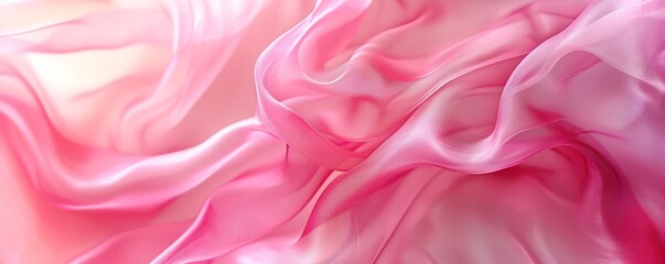 Colorful, silky and shiny textured textile backgrounds. Background fabrics in blue, green, pink, white and cream colors