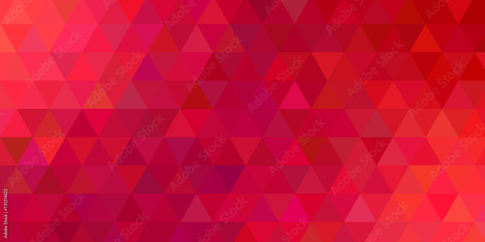 Aufkleber abstract geometric light background of small triangles in dark crimson red colors. abstract 3d polyg
