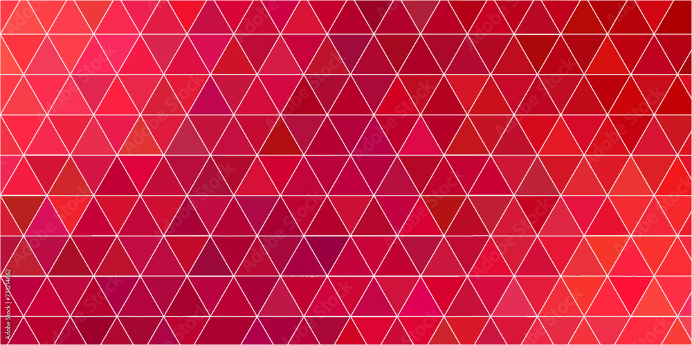Aufkleber abstract geometric light background of small triangles in dark crimson red colors. abstract 3d polyg