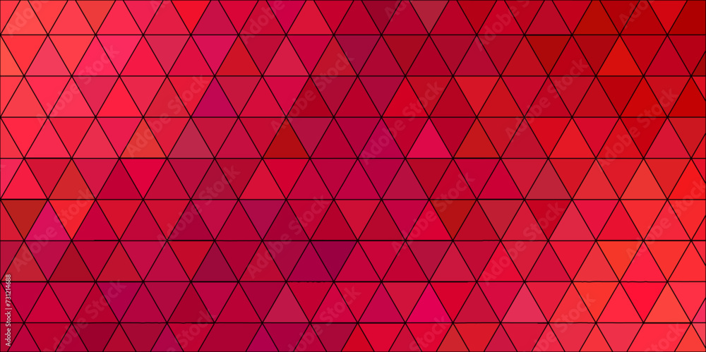 Poster abstract geometric light background of small triangles in dark crimson red colors. abstract 3d polyg