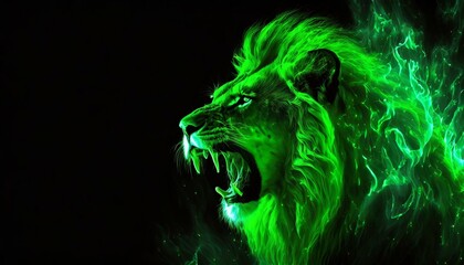 green Lion head