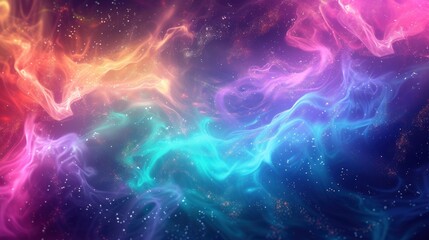 Abstract fluid texture colorful neon background. AI generated image