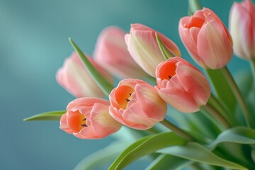 Capturing The Delicate Elegance Of Blooming Tulip Blossoms