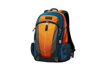 Backpack isolated on white. 3D illustration