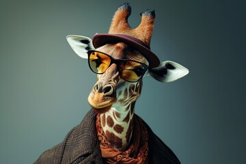 Stylish Giraffe Sporting Fashionable Attire