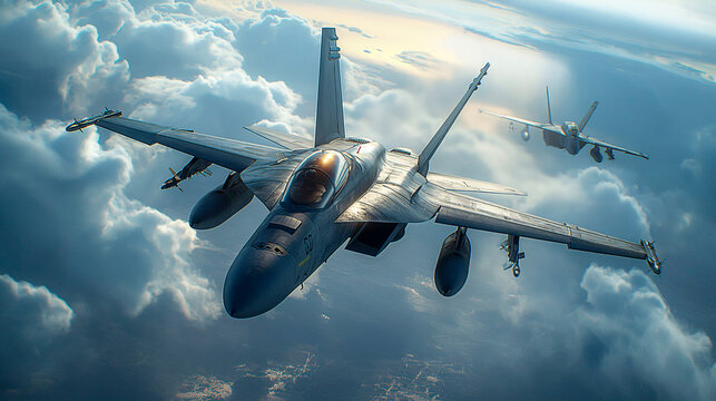 Prototipo de avi&oacute;n  de combate volando