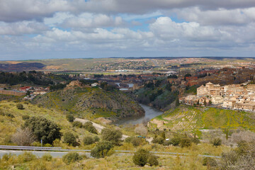 Fototapeta na wymiar Spain Toledo city view on a sunny spring day