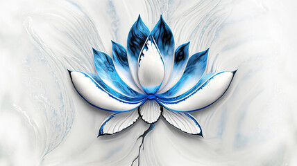 Fleur bleue abstraite - obrazy, fototapety, plakaty