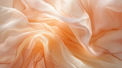 Obraz premium Abstract backgorund texture of peach colored flowing drape 