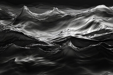the water of a river shown in black and white in - obrazy, fototapety, plakaty
