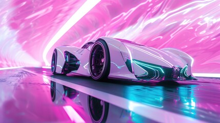 Futuristic car, background 