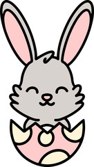 cute easter rabbit cartoon