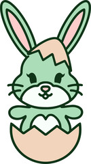 Obraz premium easter rabbit and egg