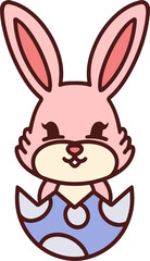 cute easter rabbit cartoon