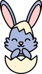 cute easter rabbit cartoon