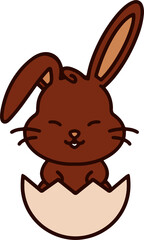 cute easter rabbit cartoon