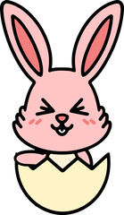 Fototapeta premium cute easter rabbit cartoon