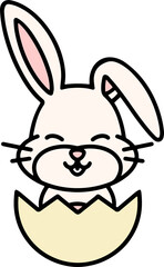 cute easter rabbit cartoon