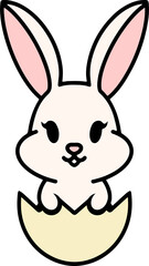 cute easter rabbit cartoon