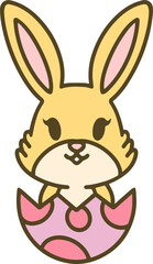 cute easter rabbit cartoon